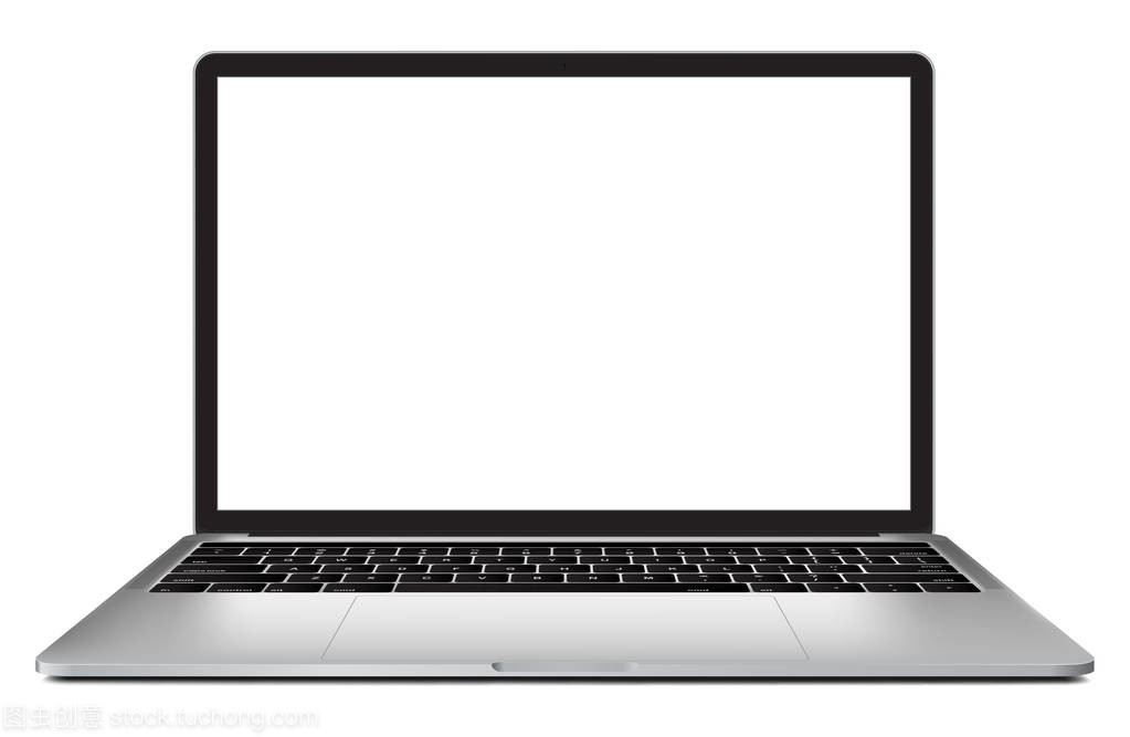 与空白屏幕的笔记本电脑 一场静默的对话